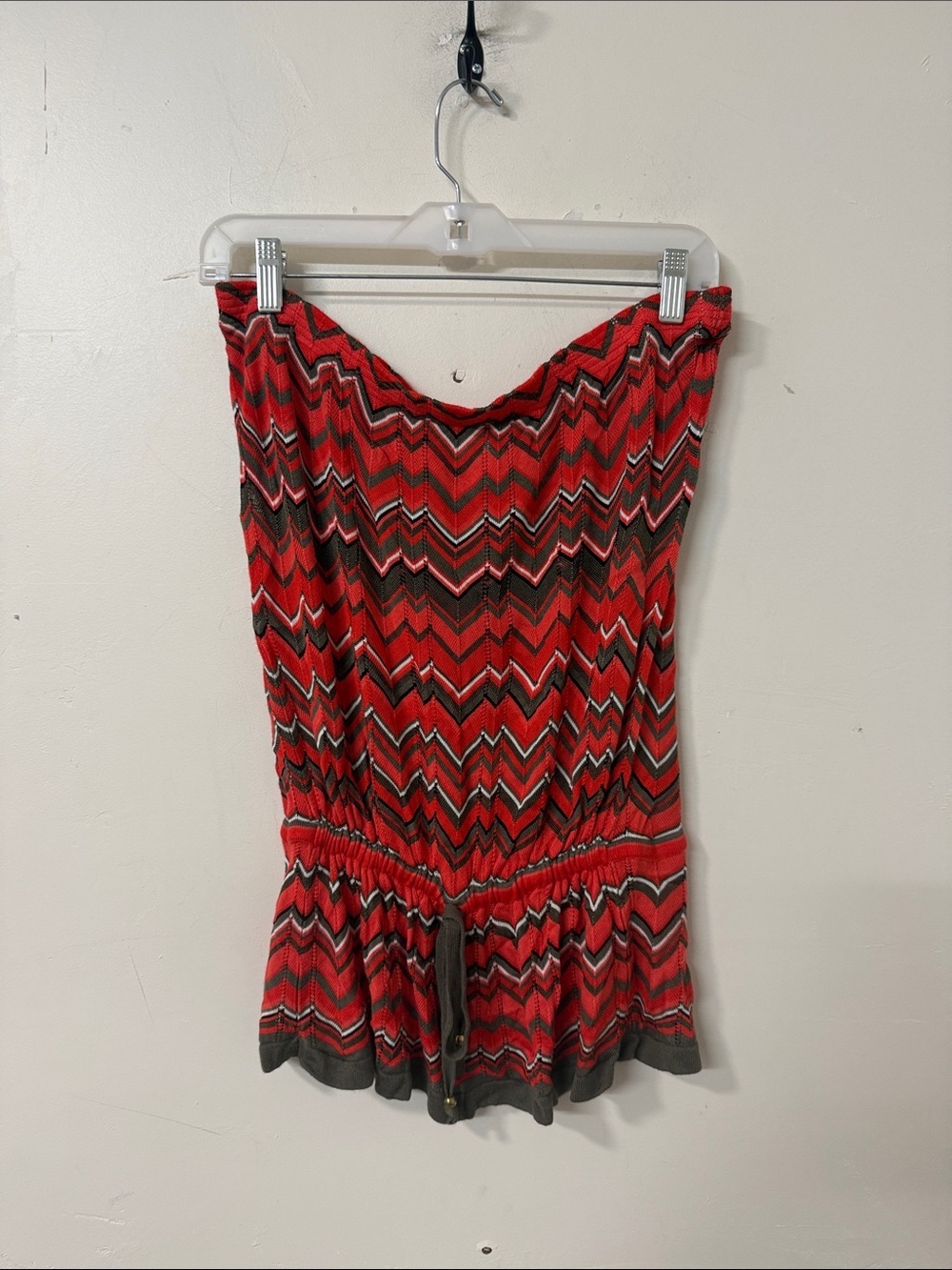 Cache Red Chevron Y2K tube top